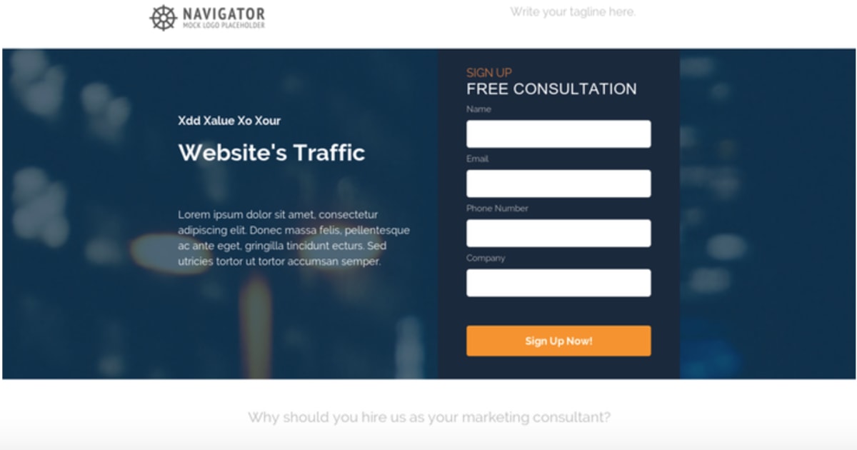 Optin - Consultation / Coaching / Expert / Professional - Unbounce Hacked - By InVert Inc