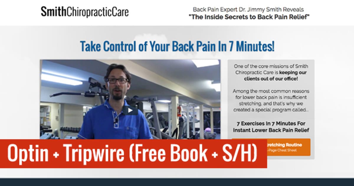 'Free Book + Shipping' Tripwire Funnel (Chiropractors)