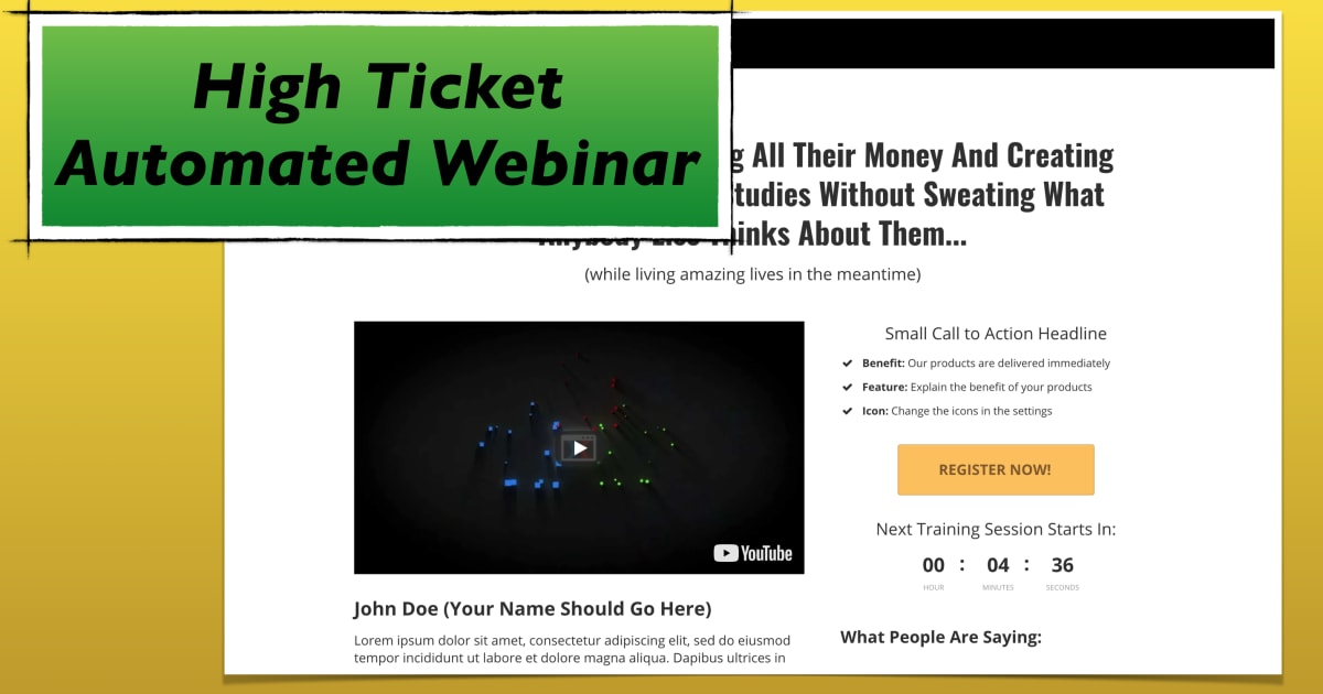 Prospects In The Oven High Ticket Automated Webinar