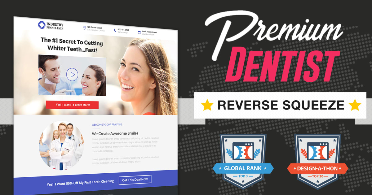 Dentist REVERSE Squeeze Page Funnel **BONUS** Proven 5 Step Email Sequence!