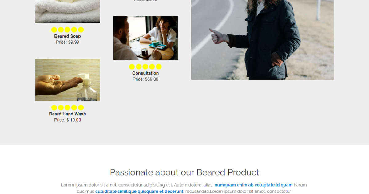 Product / Sales Page / Optin / Landing Page - Beared Template 01