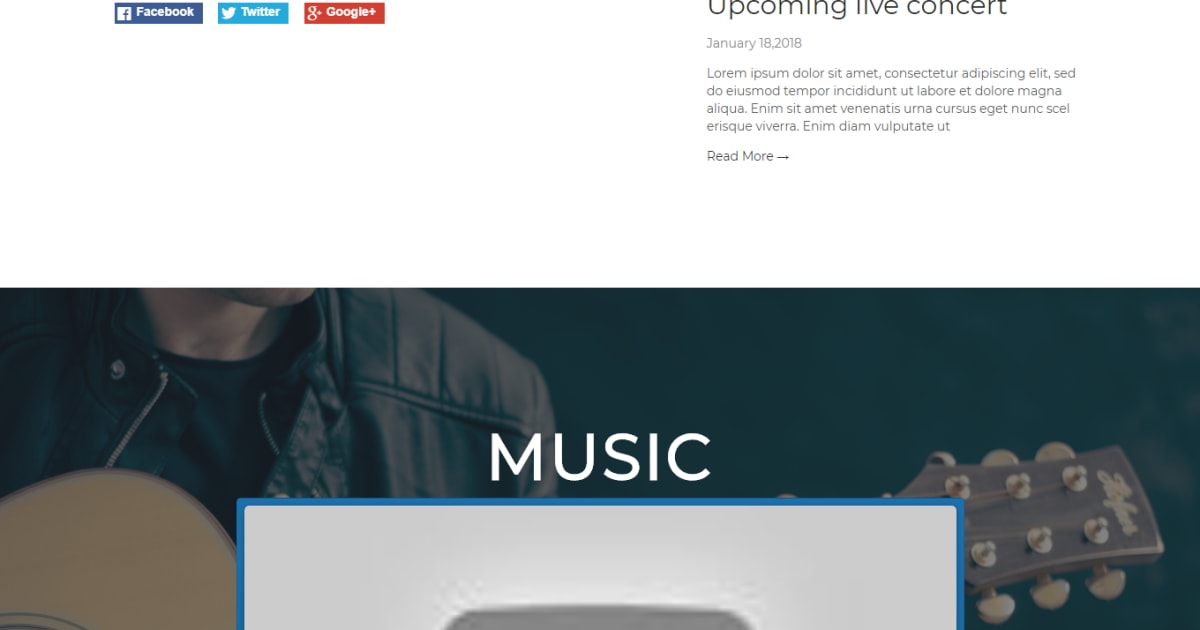 Music / Landing Page - Music Template 01