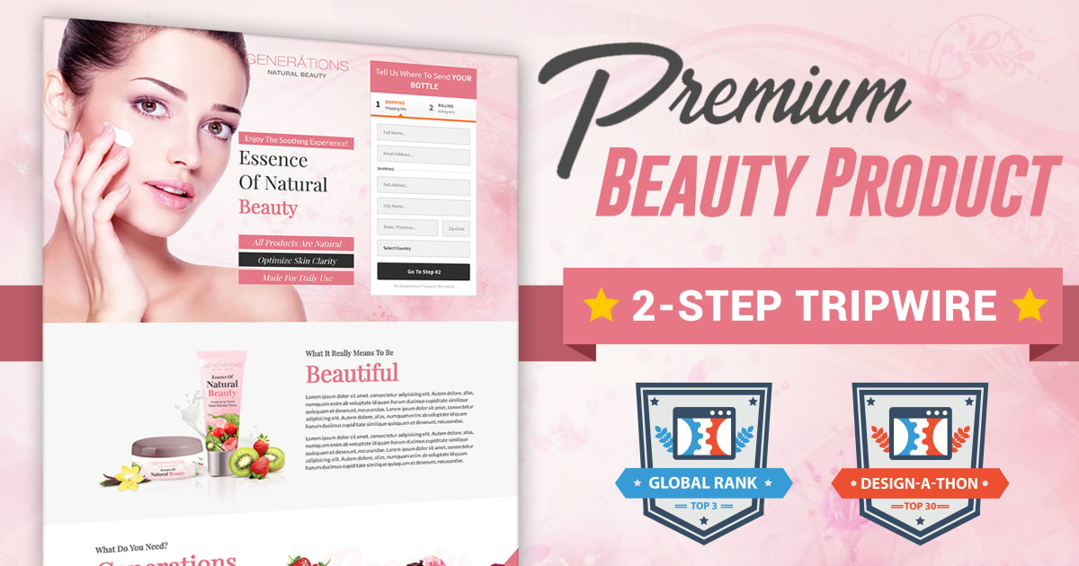 Beauty Product Tripwire Funnel **BONUS** 3 Proven Multi-Step Email Sequences!