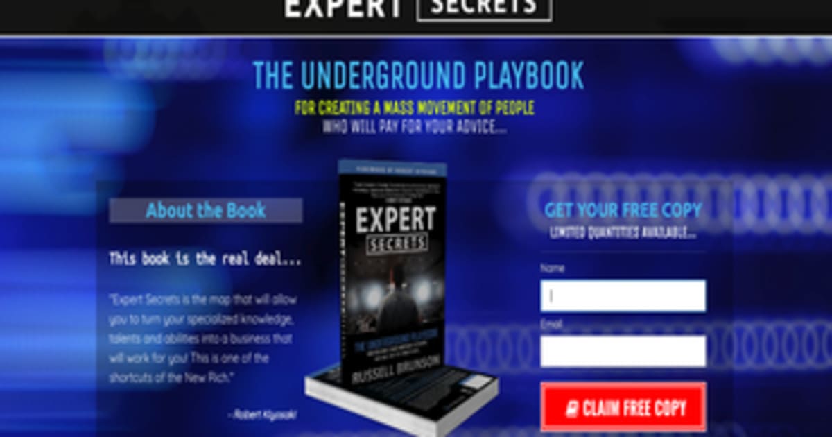 New Expert Secrets Affiliate Bridge Page Optin Funnel [LEAD GENERATION]
