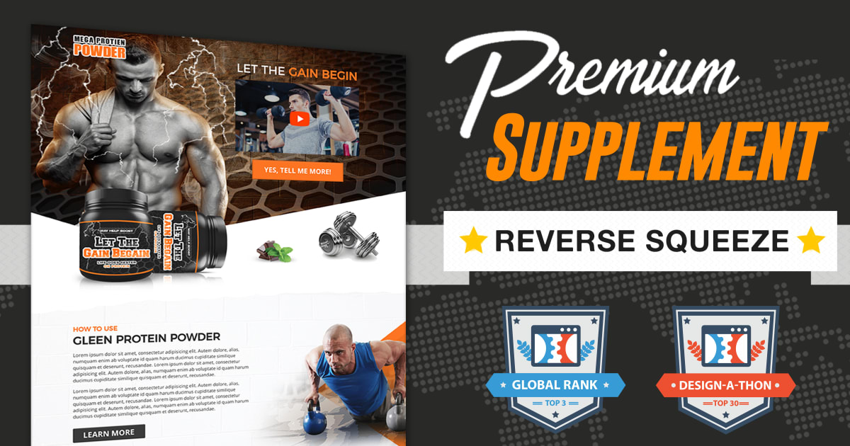 Supplement REVERSE Squeeze Page Funnel **BONUS** Proven 5 Step Email Sequence!
