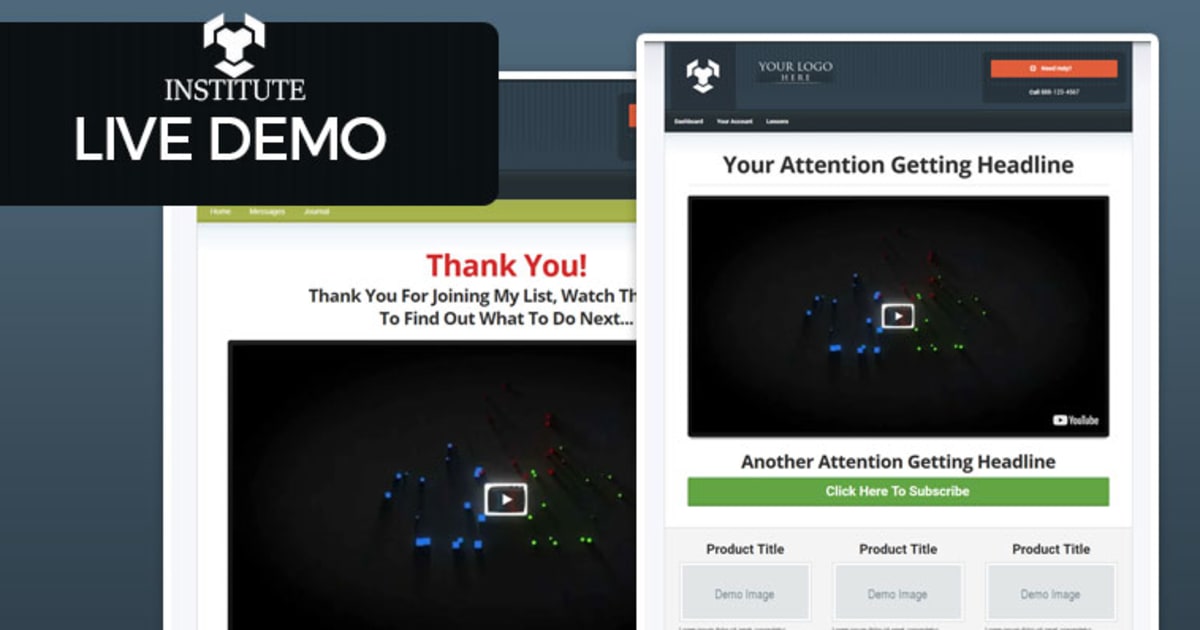 Institute - Live Demo Funnel