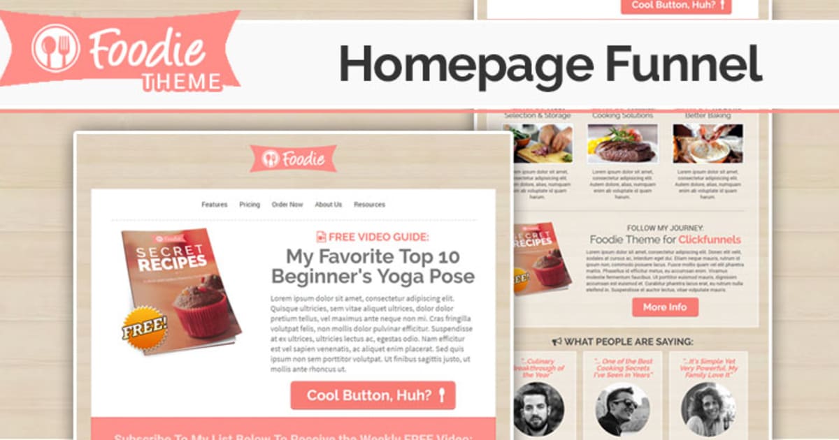 FOODIE | Homepage Funnel