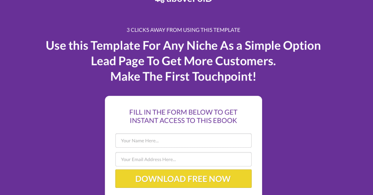 Above The Fold :: Lead Magnet Funnel 10 by FunnelsHelper.com