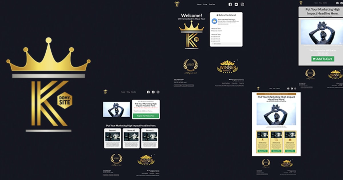 KING Live Webinar Funnel :: by FunnelsHelper.com