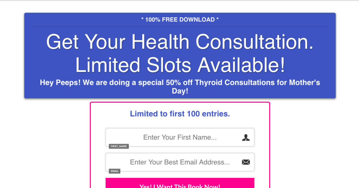 35%+ Conversion Health Appointment Opt-In