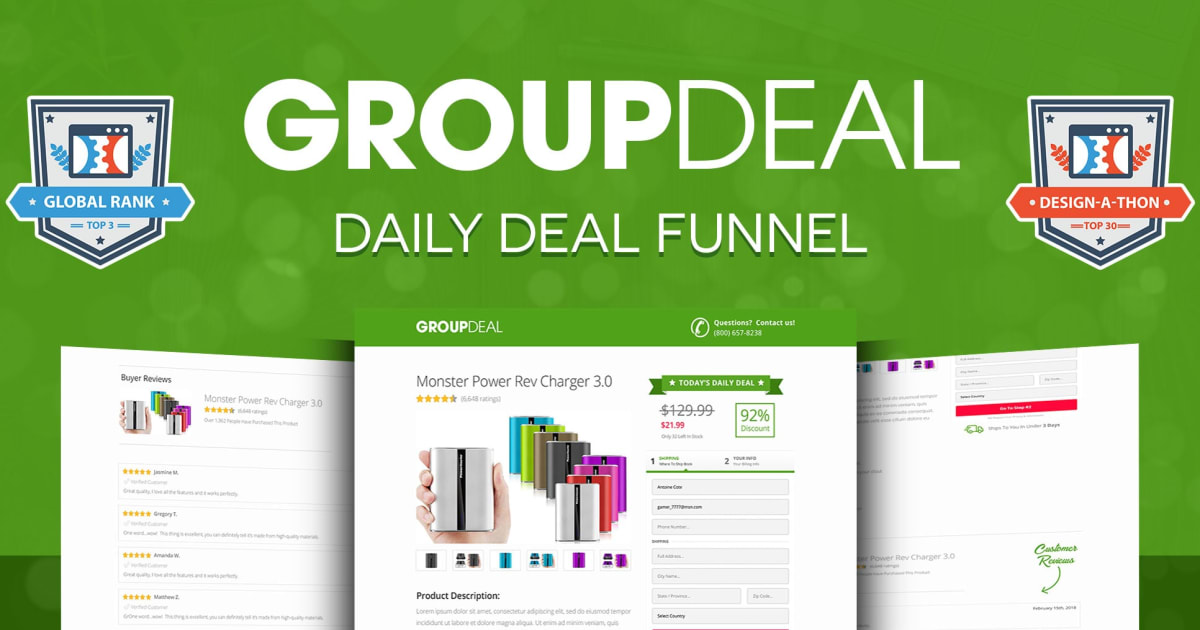 Groupon Goods Daily Deal Funnel **BONUS** 3 Proven Email Sequences Included!!!