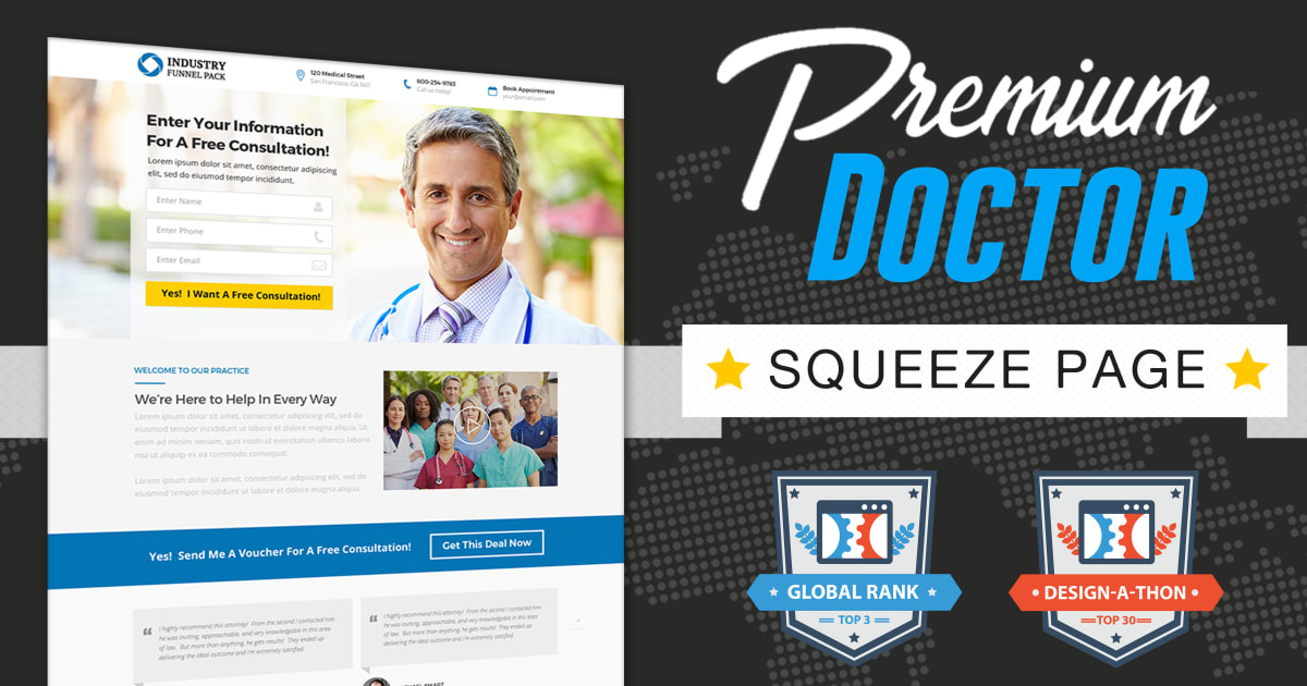 Doctor Squeeze Page Funnel **BONUS** Proven 5 Step Email Sequence!