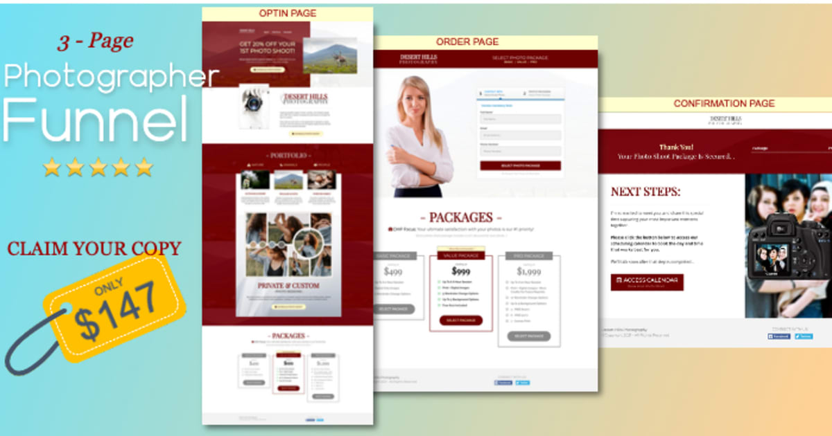 Photographer Website Replacement Funnel