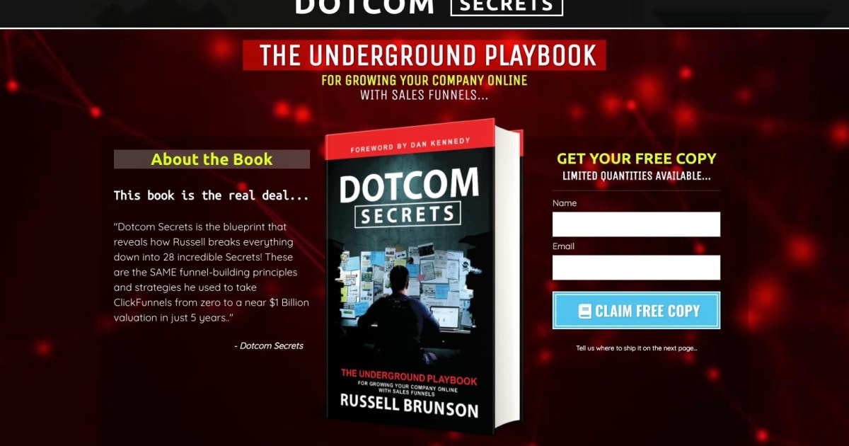 New Dot Com Secrets Affiliate Bridge Page Optin Funnel [LEAD GENERATION]