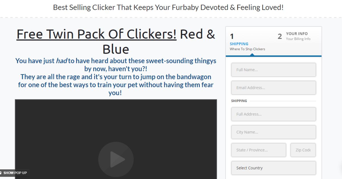 Dog clicker training  done-for-you tripwire funnel