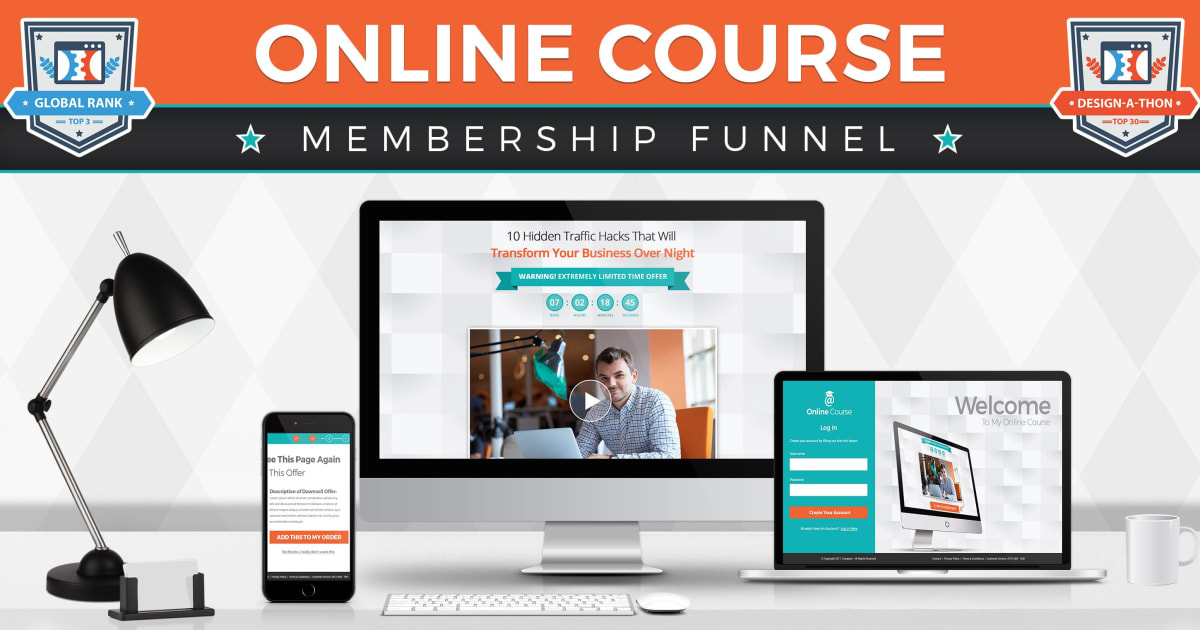 Online Course Membership Funnel **BONUS** 3 Proven Email Sequences Included!!!