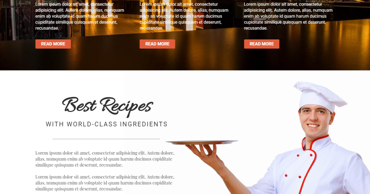 Food / Restaurant / Landing Page - Food & Restaurant Template 4