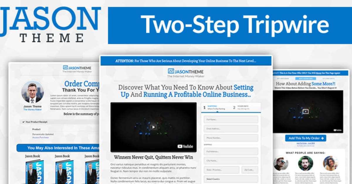JASON | Two Step Tripwire Funnel
