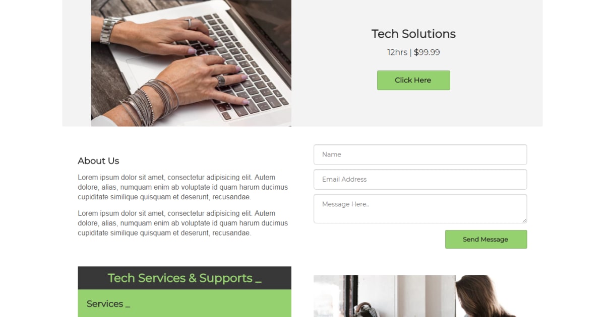 Services / Optin / Landing Page - Tech Support Template 01