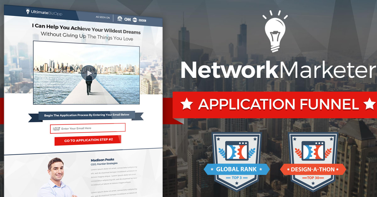 The Network Marketer Application Funnel **BONUS** Proven 5 Step Email Sequence!