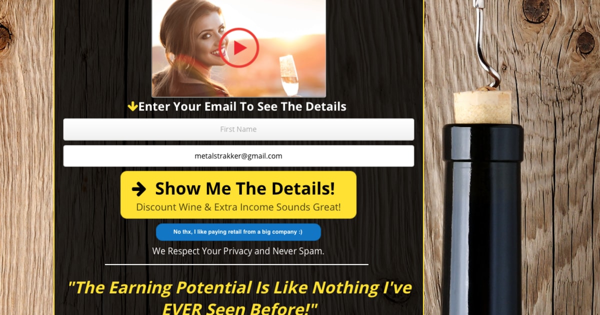 Wine Club MLM Funnel w/ Emails 
