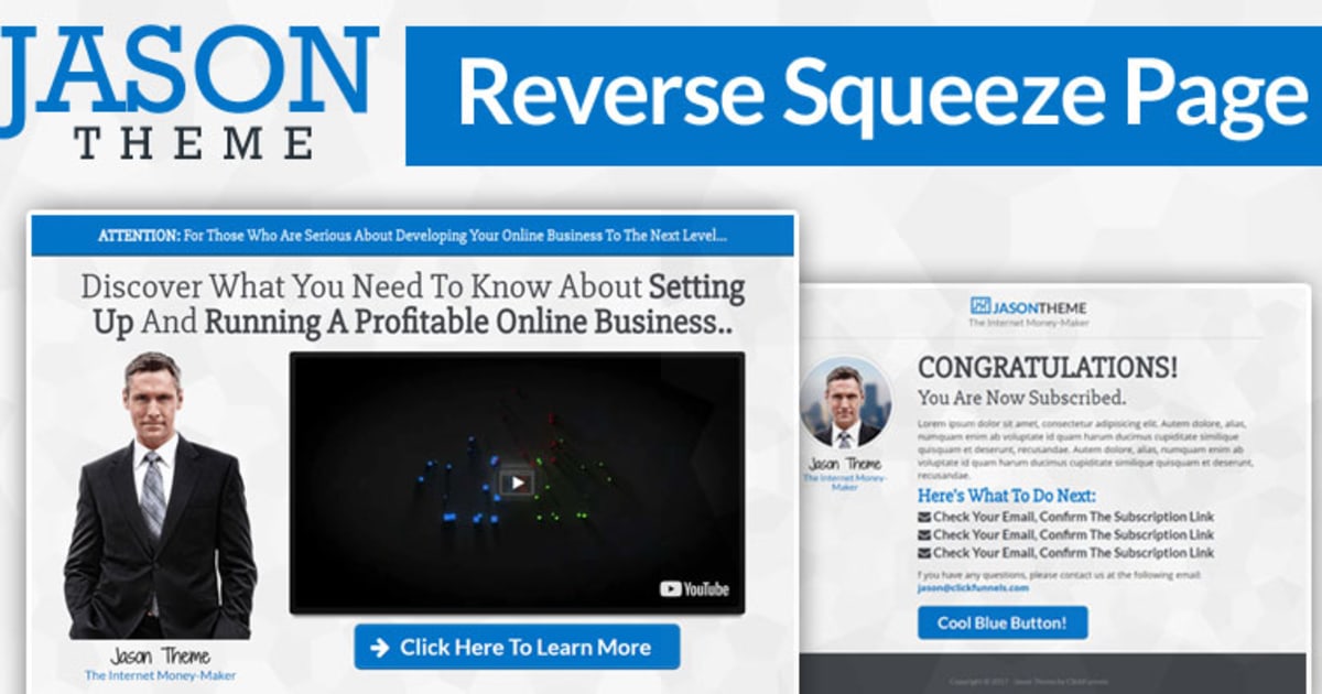 JASON | Reverse Squeeze Page Funnel