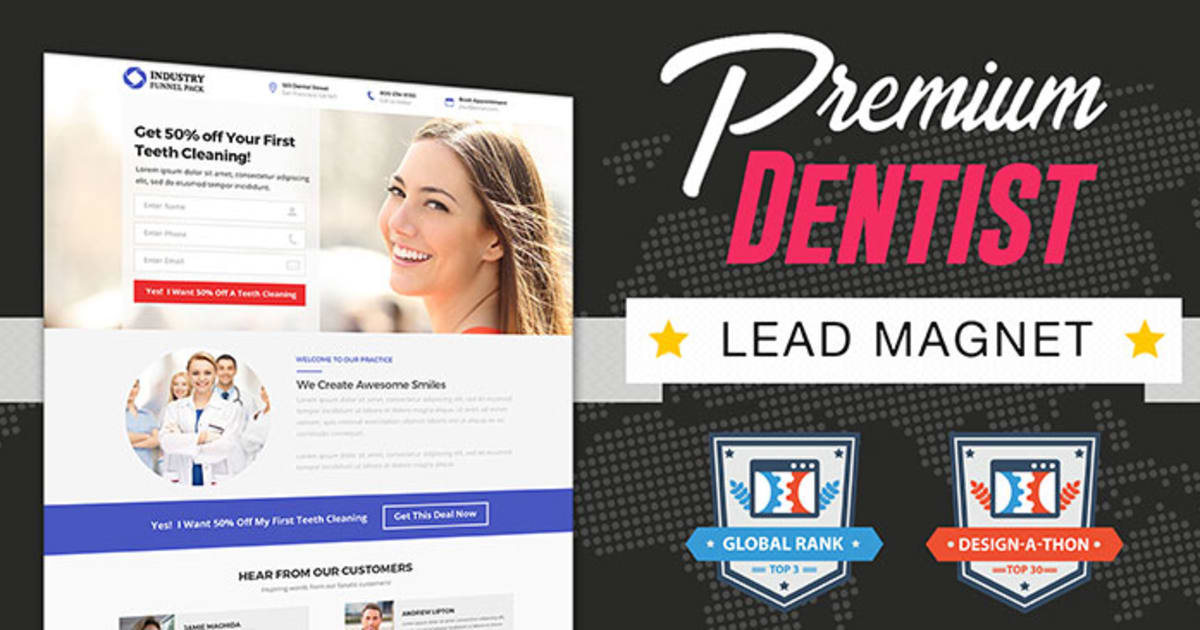 Dentist Lead Magnet Funnel **BONUS** 5 Step Email Sequence!