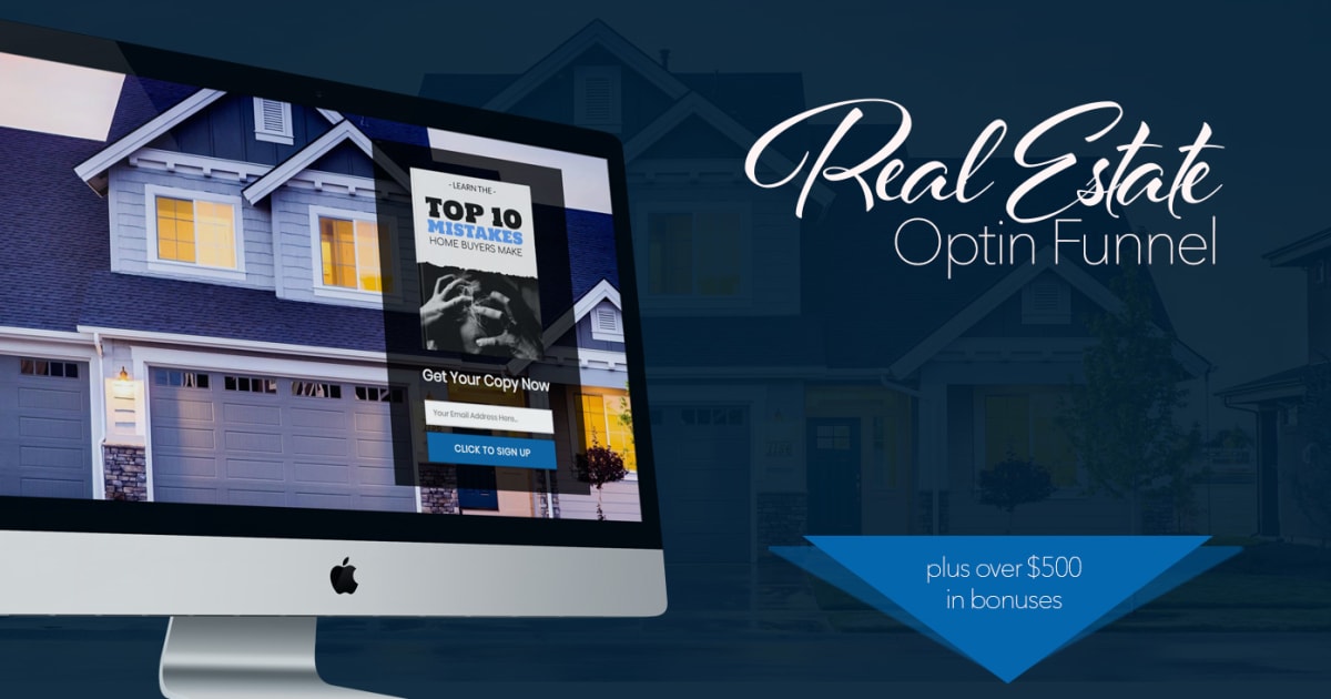 Lead Generating Real Estate Opt In Funnel - With Bonuses!!