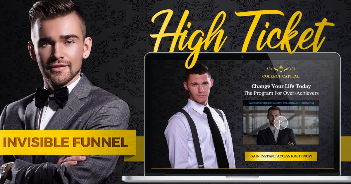 Premium High Ticket Invisible Funnel **BONUS** 3 Proven Email Sequences Included!!!