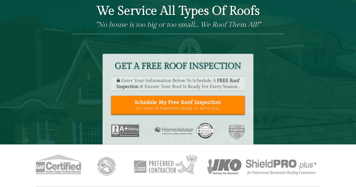 (Residential) Roofing Contractor Lead Generation Funnel
