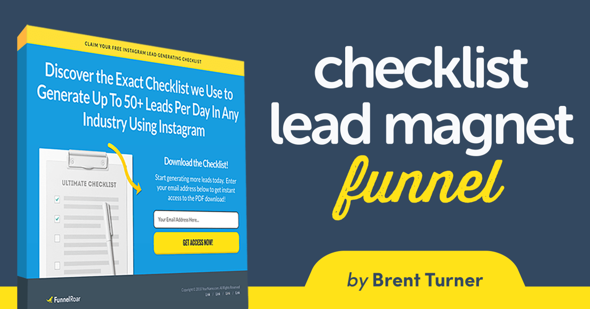 The Ultimate Checklist Lead Magnet Funnel – **BONUS** Facebook Ads, Lead Magnet Templates, Banner Ads and Cover Graphics