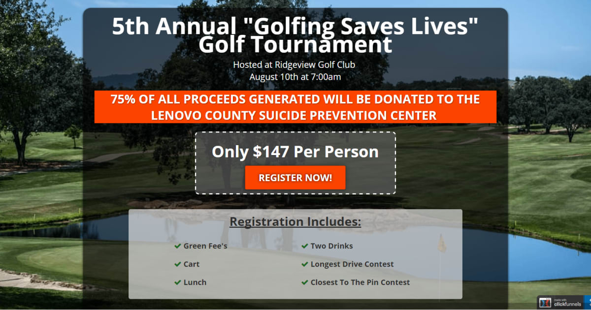 Golf Fundraiser Funnel 