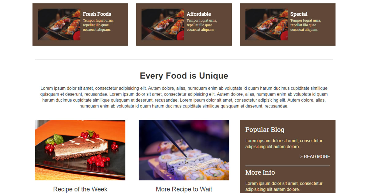 Food / Restaurant / Landing Page - Food & Restaurant Template 12