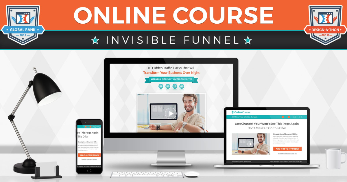 Online Course Invisible Funnel **BONUS** 3 Proven Email Sequences Included!!!