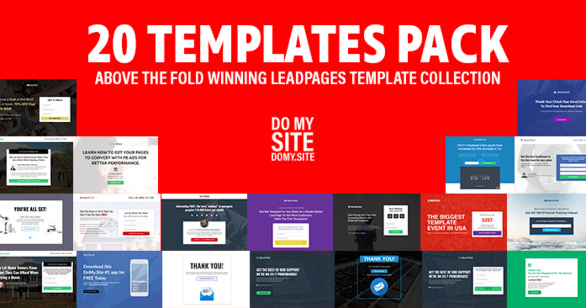 Above The Fold Winning LeadPages Funnels Templates Set - 20 Template Collection