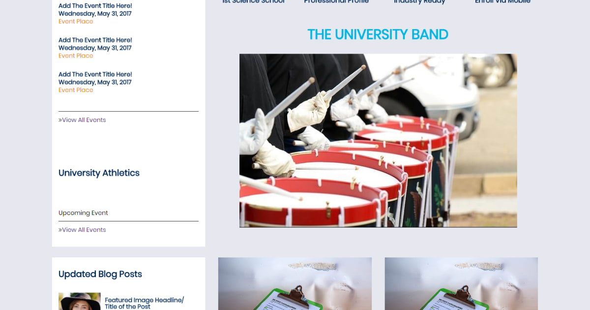 Educational Product / Sales Page / Landing Page - University Template 4