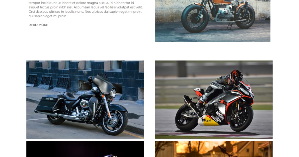 Ecommerce / Sports / Landing Page - Rider Template 02