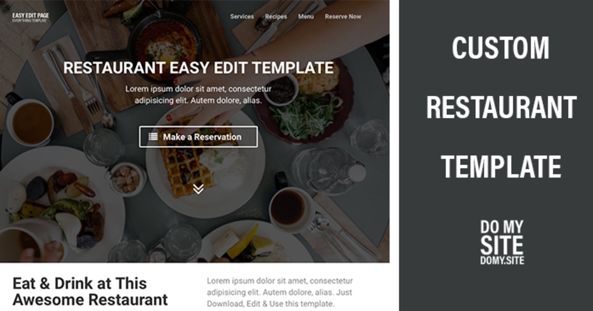 RESTAURANT TEMPLATE Landing Page - FunnelsHelper.com