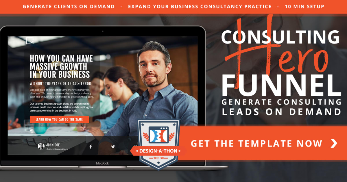 Business Consultancy Lead Generating Hero Funnel