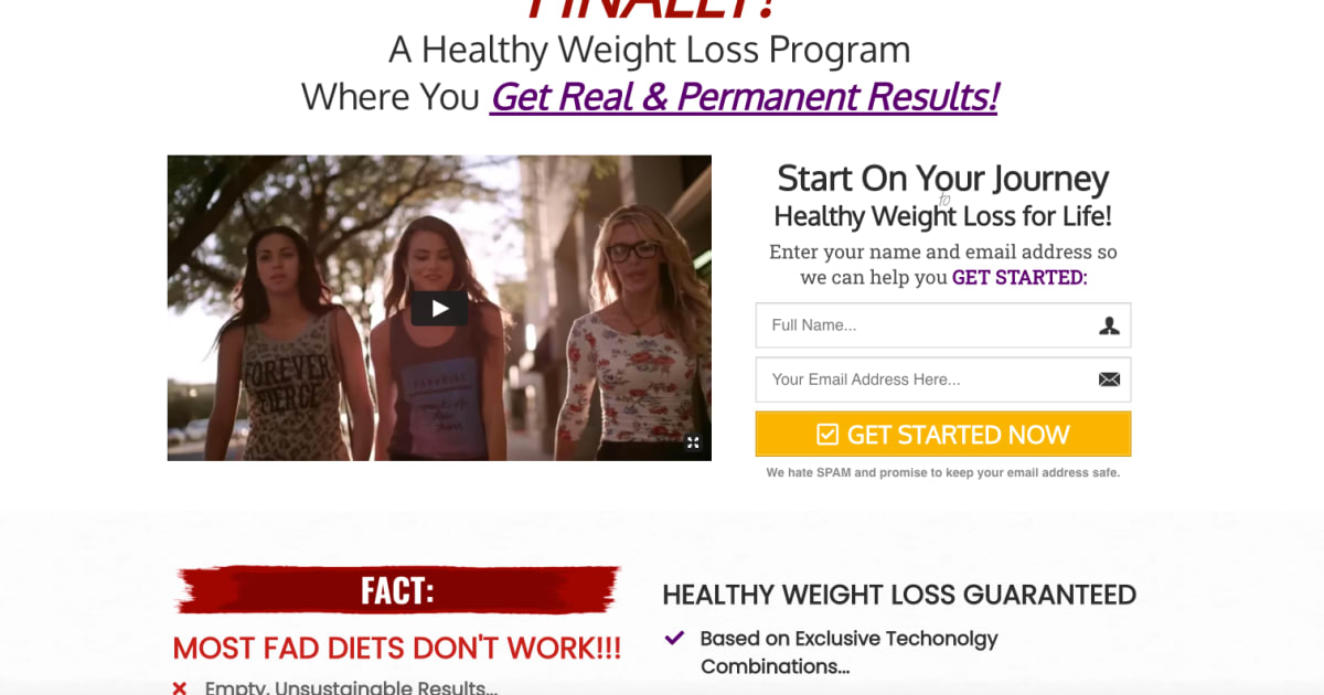 Weight Loss For Life - Modere Affiliate Referral Bridge Page Funnel