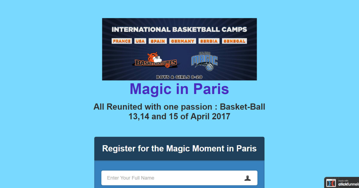 Magic Sports Funnel Registration