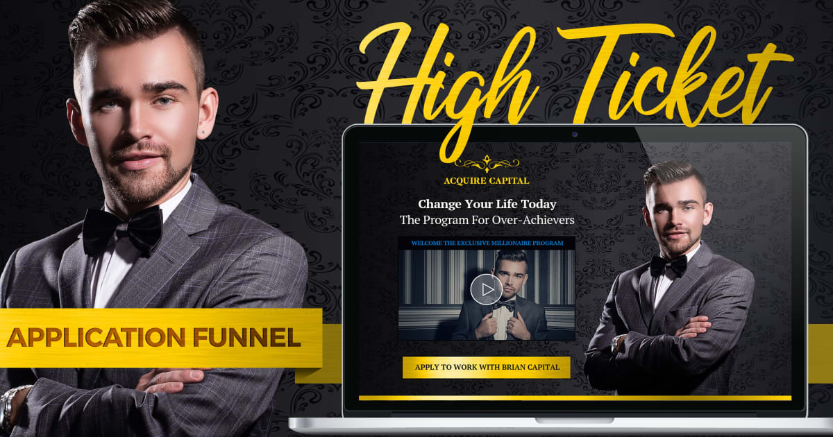 High Ticket Program Application Funnel **BONUS** Proven 5 Step Email Sequence!