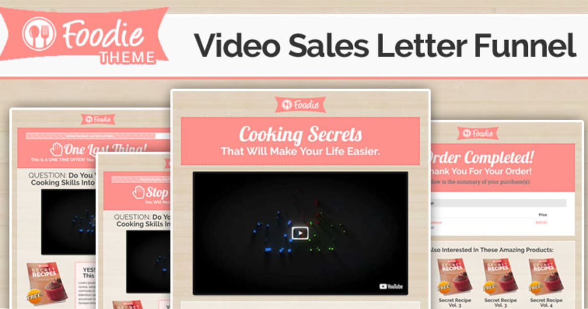 FOODIE | Video Sales Letter Funnel