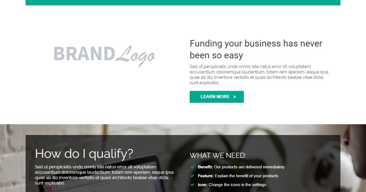 Opt in / Landing Page - Financial Services Template 01