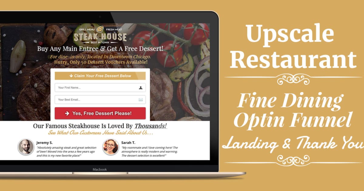 Fine Dining Restaurant Funnel Template