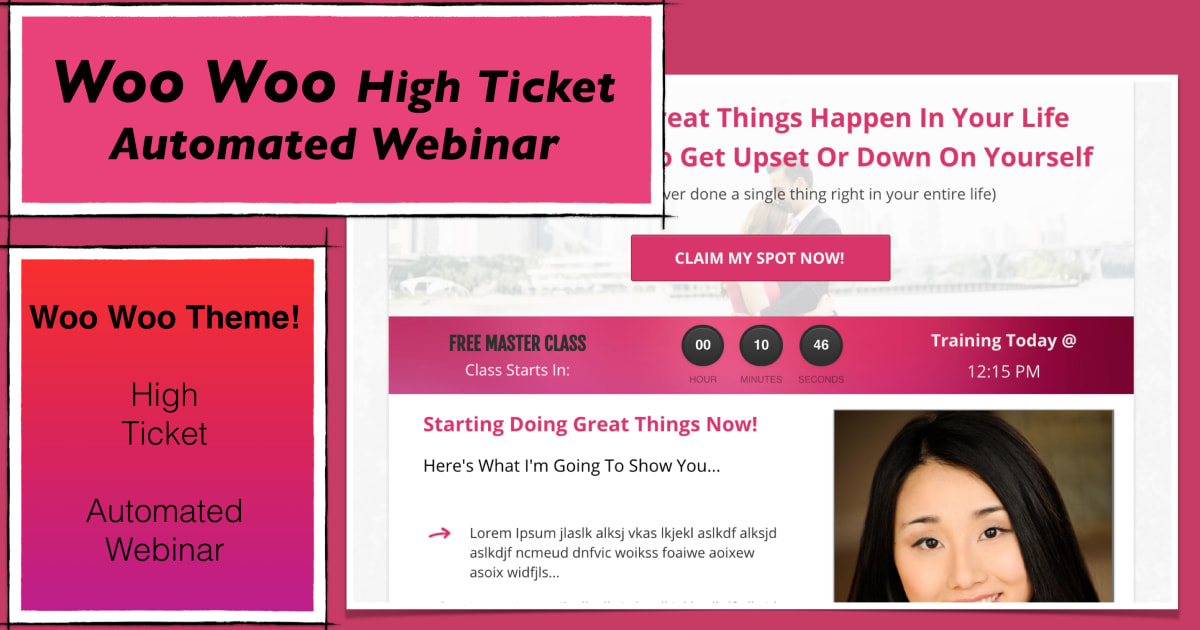 WooWoo High Ticket Automated Webinar Application Funnel  ** BONUS CALL SCRIPT ** BONUS SLIDE BY SLIDE PRESENTATION NOTES  **