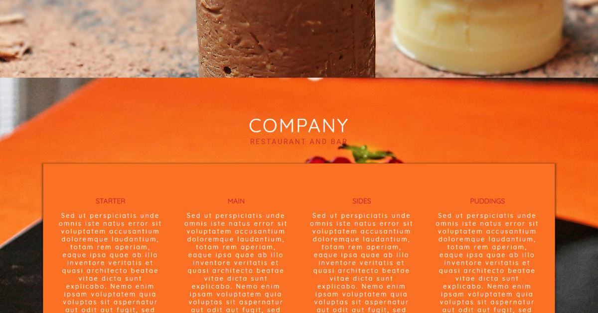 Food / Restaurant / Landing Page - Food & Restaurant Template 9