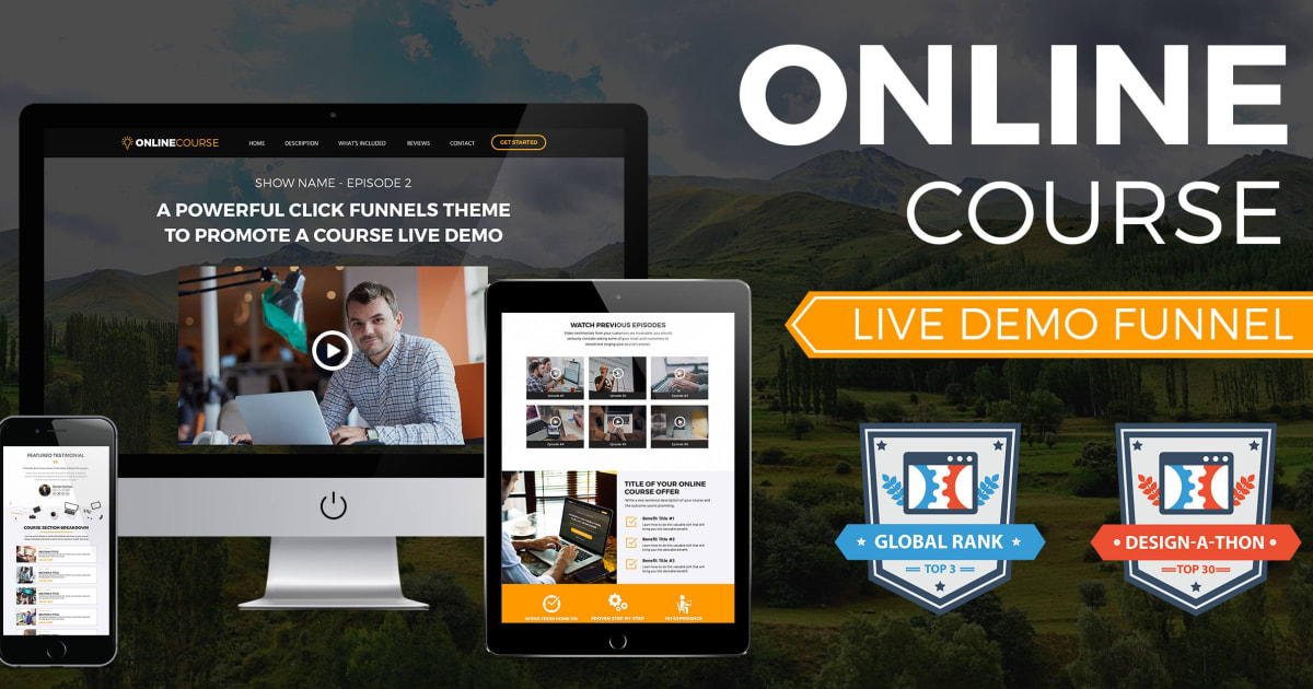 Online Course Live Demo Funnel **BONUS** 2 Proven Email Sequences Included!