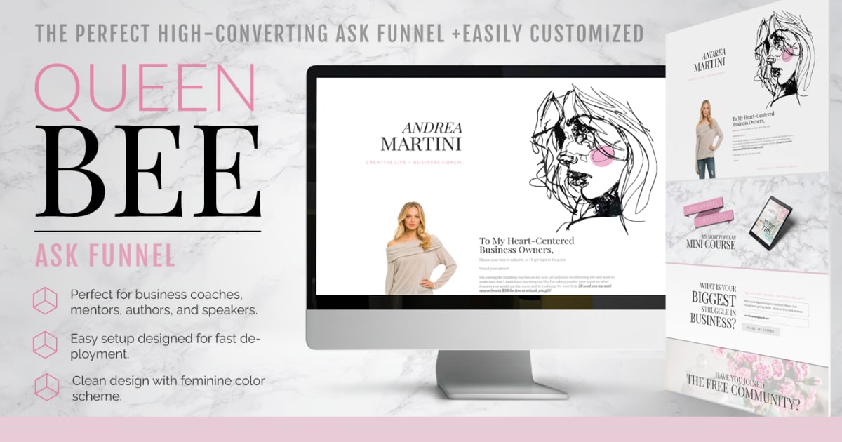  The Perfect Funnel for Female Business Owners [ASK FUNNEL] "QUEEN BEE SERIES"