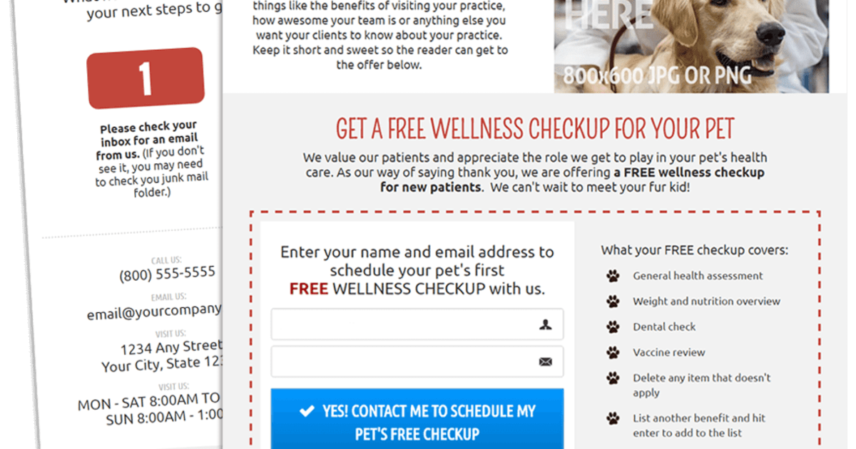 Vet Practice Free Checkup Offer